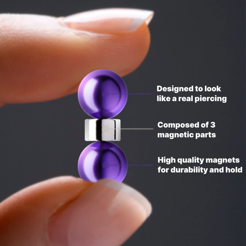 Magnetic Belly Piercing - Mini - Violet - Image 2