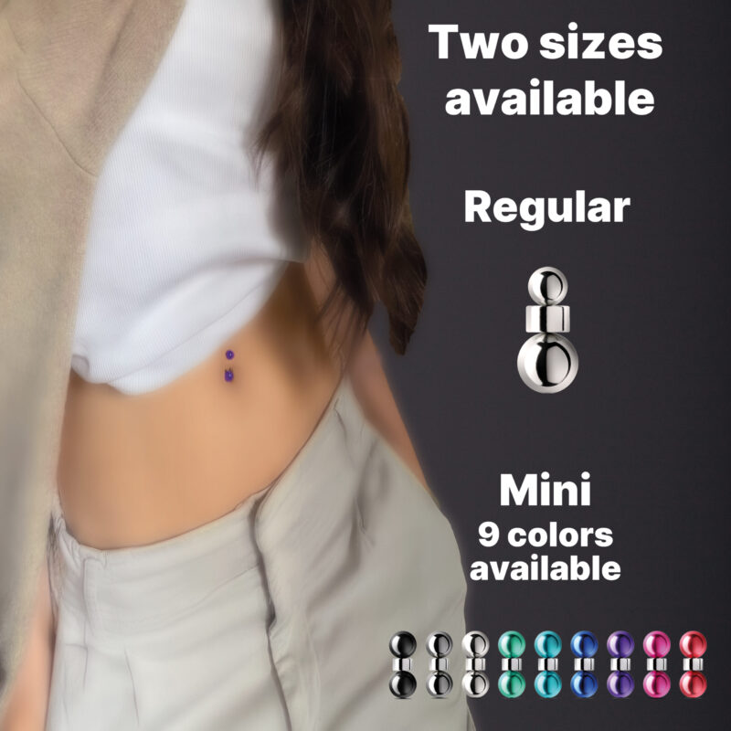 Magnetic Belly Piercing - Mini - Violet - Image 5