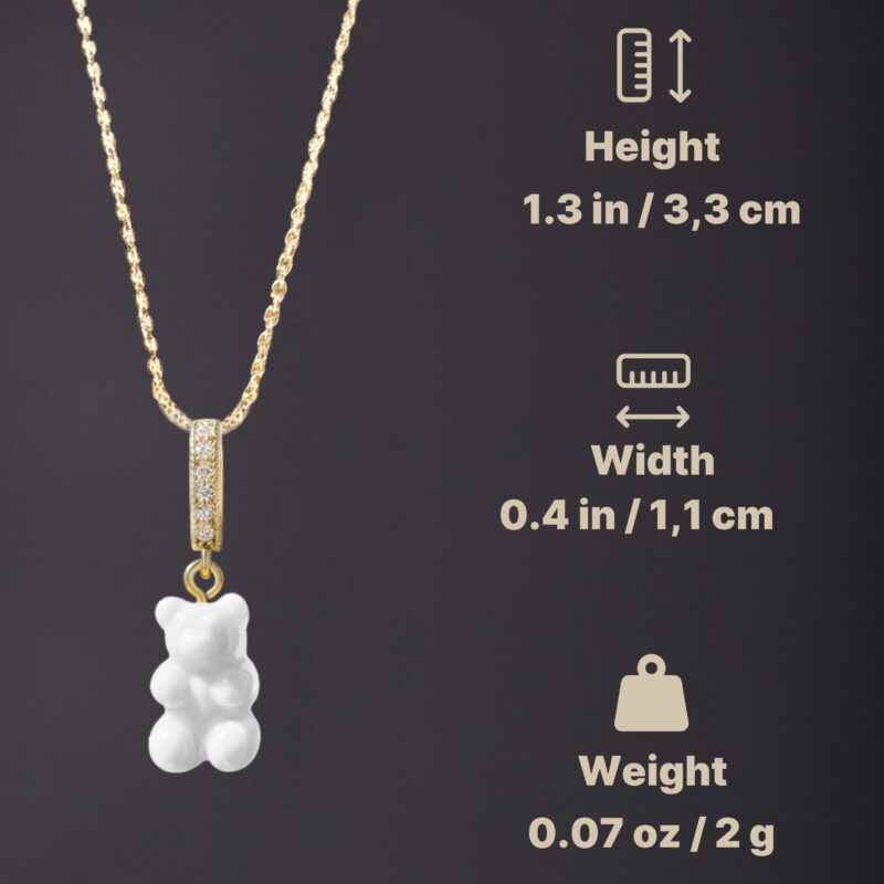 Gold Gummy Bear Pendant - Snow - Image 3