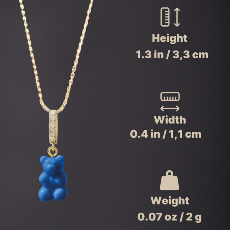 Gold Gummy Bear Pendant - Azure - Image 3