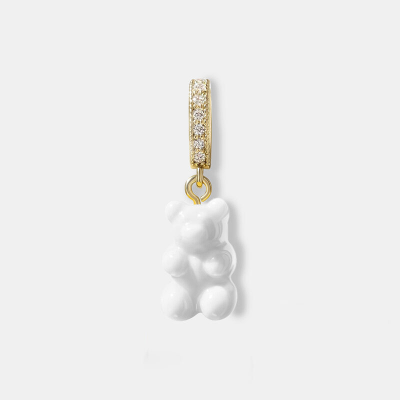 Gold Gummy Bear Pendant - Snow